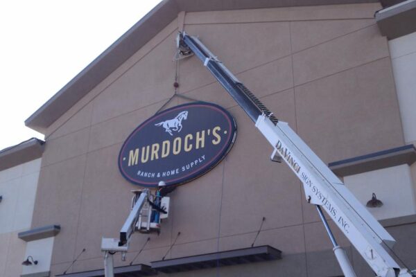 murdochs store sign going up in parker co