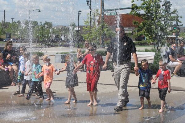 Parker Library splashpad. Parker Colorado job openings