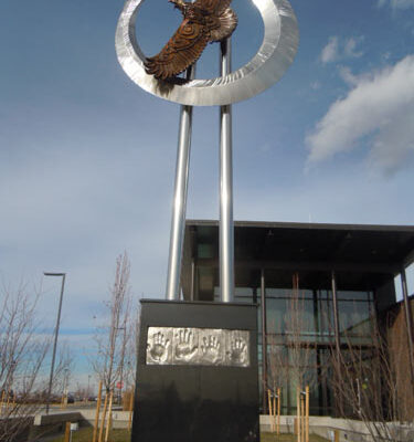 Parker Police Department Eagle Sculpture dedication parker colorado