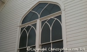 Churches in Parker Ruth Chapel window mainstreet town of parker co
